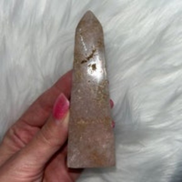 Druzy Pink Amethyst Obelisk - Picture 5 of 13